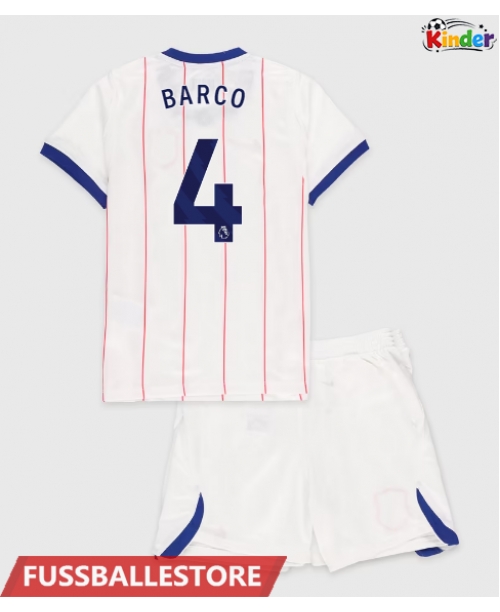 Günstige Chelsea Valentin Barco #4 3rd trikot Kinder 2026-27 Kurzarm (+ Kurze Hosen)
